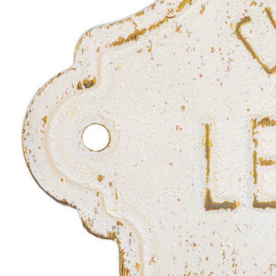 Hello Honey® 28.5" White Distressed Finish Metal Wall-Mounted Planter